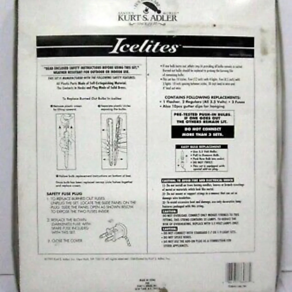 1999 Kurt S Adler Icelites -10ct - Very Nice
